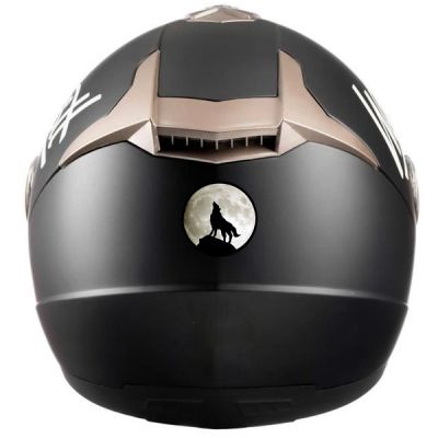 sticker rétro réfléchissant pour casque de moto tête de loup