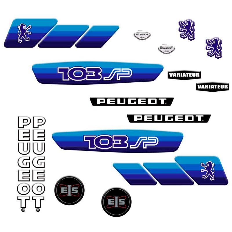 Kit stickers déco Peugeot 103 SP Kit stickers déco Peugeot 103 SP