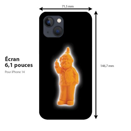 Coque téléphone souple pour Apple iPhone, Gnome F-ck you