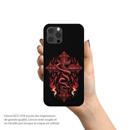 Coque protection de téléphone pour Apple iPhone, Serpent Gothique