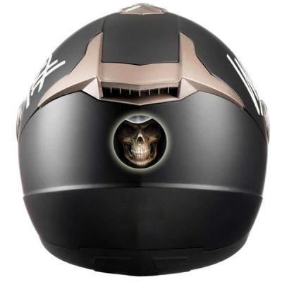 sticker rétro réfléchissant pour casque de moto  tête de mort