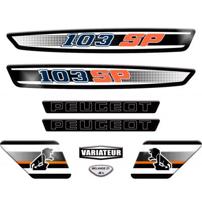 Kit déco Stickers Peugeot 103 SP Blanc