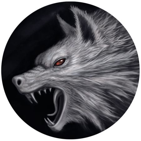 Stickers casque moto tête de loup