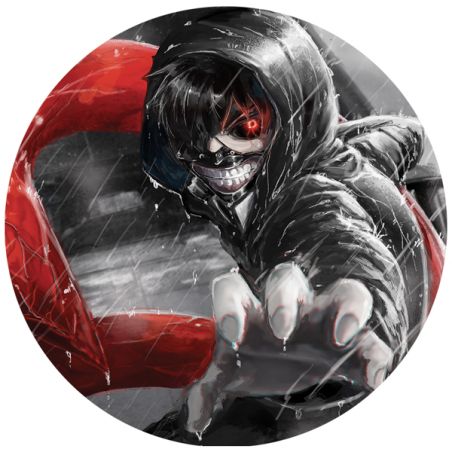sticker rétro réfléchissant pour casque de moto  tokyo ghoul ken kaneki