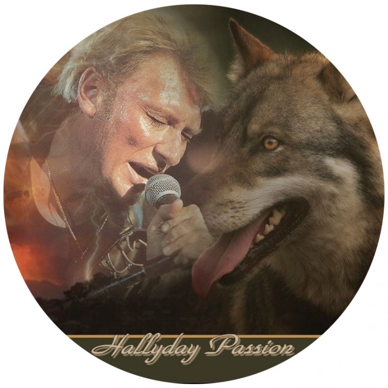 Stickers rétro luminescent Johnny Hallyday