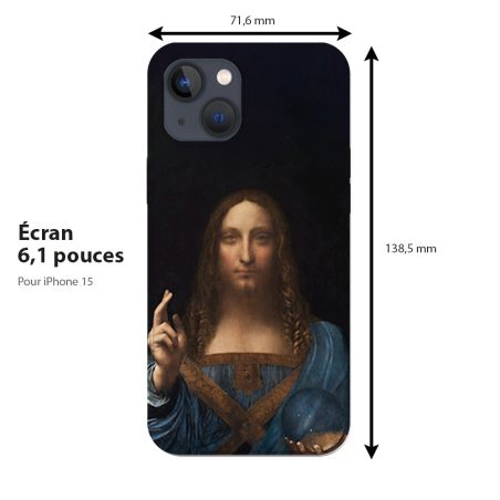 Coque protection de téléphone pour Apple iPhone, Salvatore Mundi, Léonard de Vinci