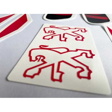 Pack stickers Peugeot 103 RCX Rouge et Noir Pack stickers Peugeot 103 RCX Rouge et Noir