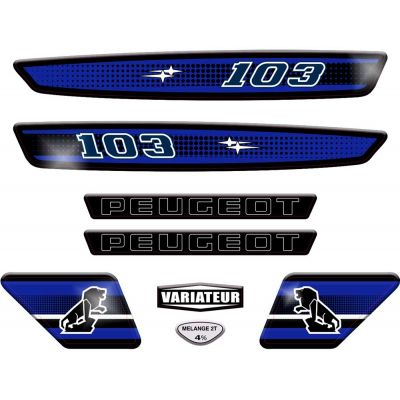 Kit déco Stickers Peugeot 103 SP Bleu foncé