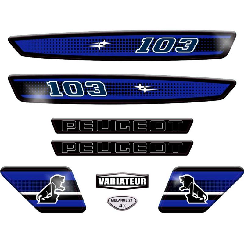 Kit déco Stickers Peugeot 103 SP Bleu foncé