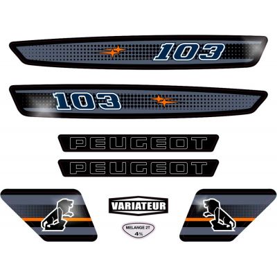 Kit stickers autocollants mobylette Peugeot 103 Sp