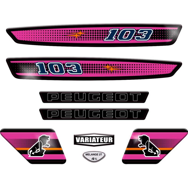 Kit déco Stickers Peugeot 103 SP Rose