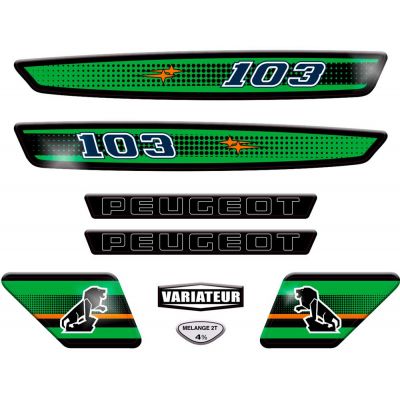 Kit déco Stickers Peugeot 103 SP Vert