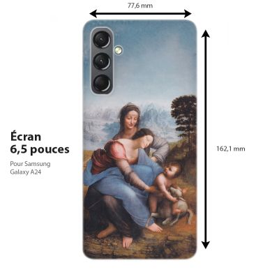 Coque de protection pour Samsung Galaxy, La Vierge et l'Enfant Jésus par De Vinci