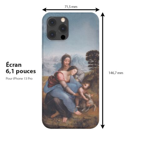 Coque, étui pour Apple iPhone, la Vierge et l'Enfant, par De Vinci