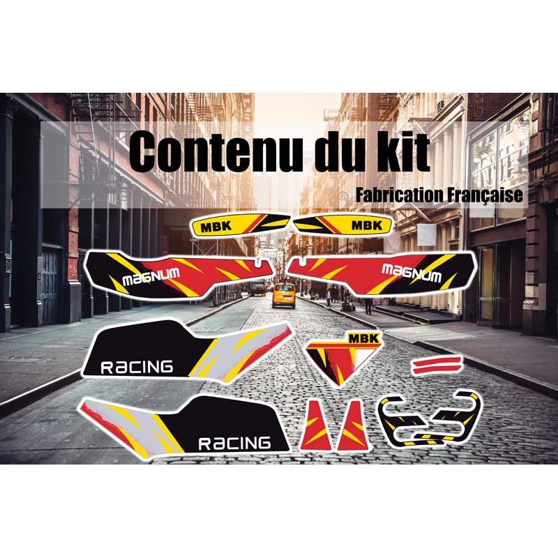 Kit Déco MBK 51 Magnum Racing (MR1) Black Compétition