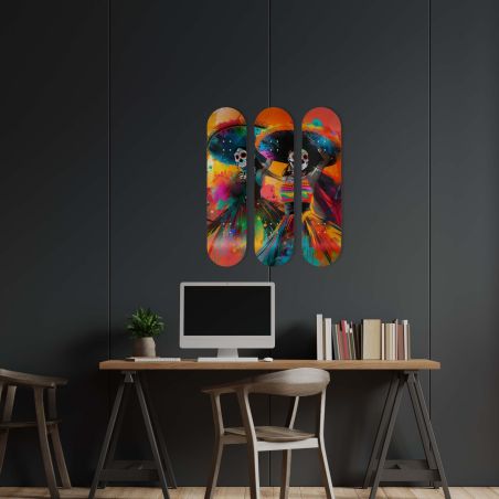 Tradition mexicaine Calaveras, planches de skate board de décoration