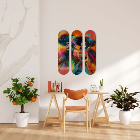 Tradition mexicaine Calaveras, planches de skate board de décoration Tradition mexicaine Calaveras, planches de skate board de décoration