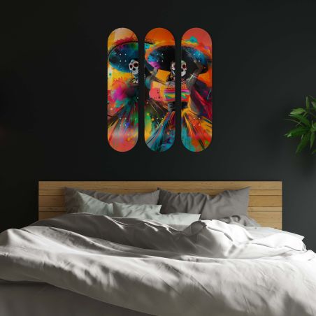 Tradition mexicaine Calaveras, planches de skate board de décoration Tradition mexicaine Calaveras, planches de skate board de décoration