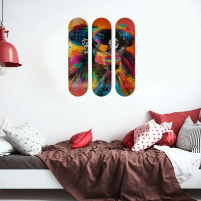 Tradition mexicaine Calaveras, planches de skate board de décoration