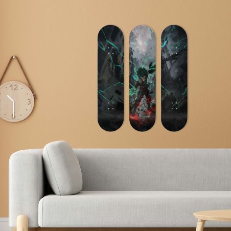 Skate Board pour décoration murale originale, anime, Deku Skate Board pour décoration murale originale, anime, Deku