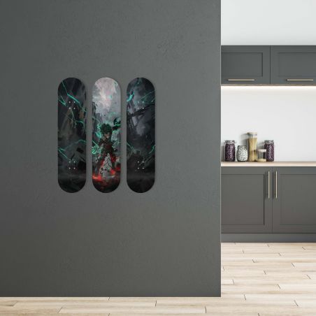 Skate Board pour décoration murale originale, anime, Deku Skate Board pour décoration murale originale, anime, Deku