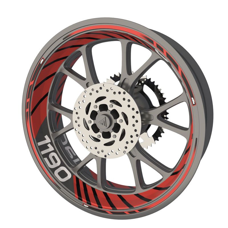 Pack stickers deco jantes moto Aprilia Shiver Rouge