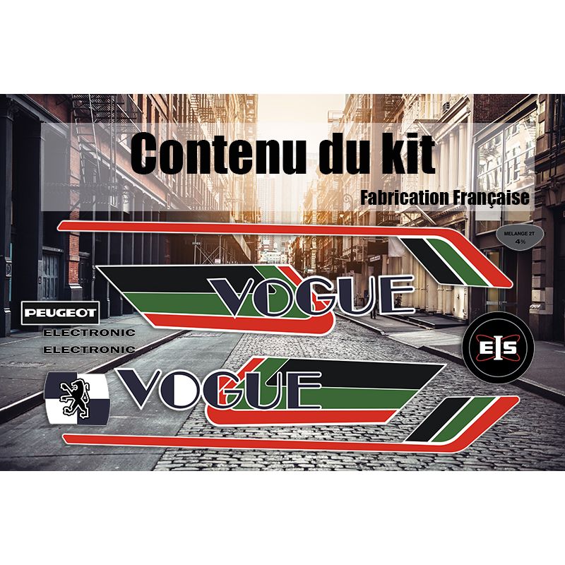 Pack stickers Peugeot 103 Vogue Ph1 Blanc