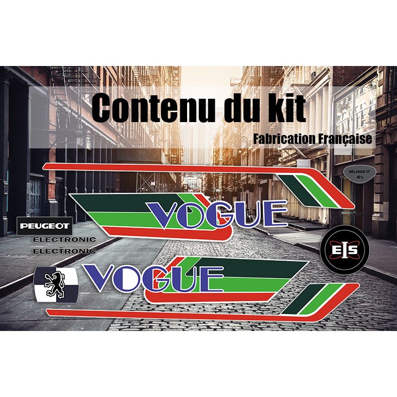 Pack stickers Peugeot 103 Vogue Ph1 Vert