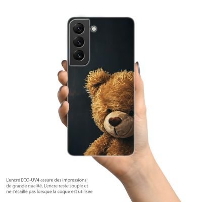 Coque pour téléphone Samsung, Séries Galaxy A et S, Ourson mignon