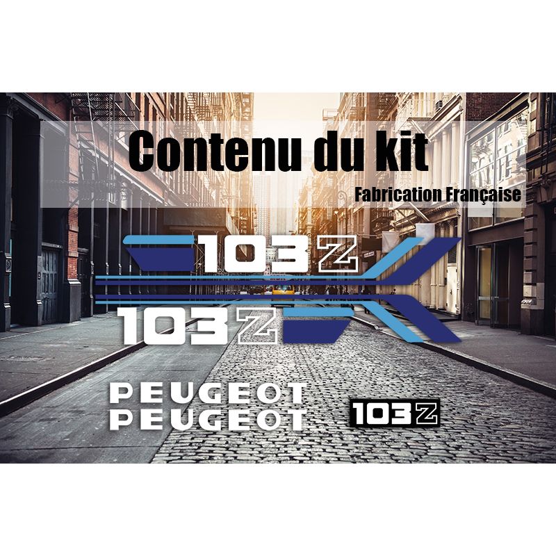 Kit Déco pour Peugeot 103 Z Bleu