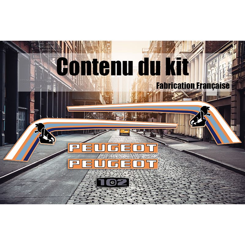 Kit déco Peugeot 102 City Rouge Kit déco Peugeot 102 City Rouge