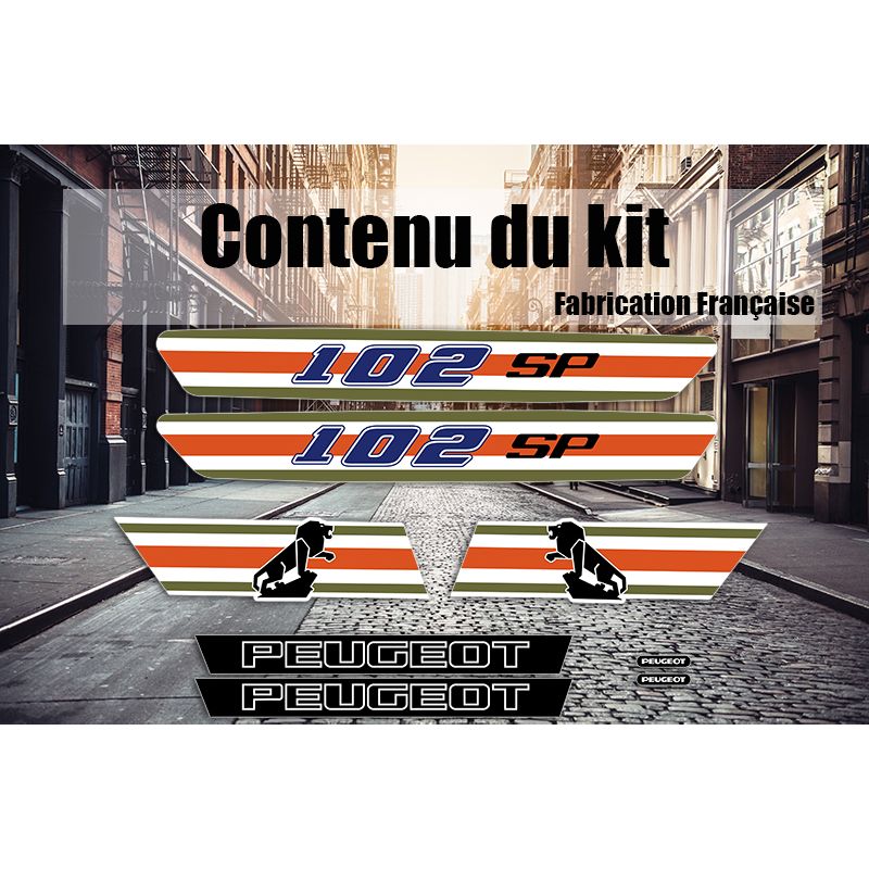 Kit déco Peugeot 102 SP Blanc Kit déco Peugeot 102 SP Blanc