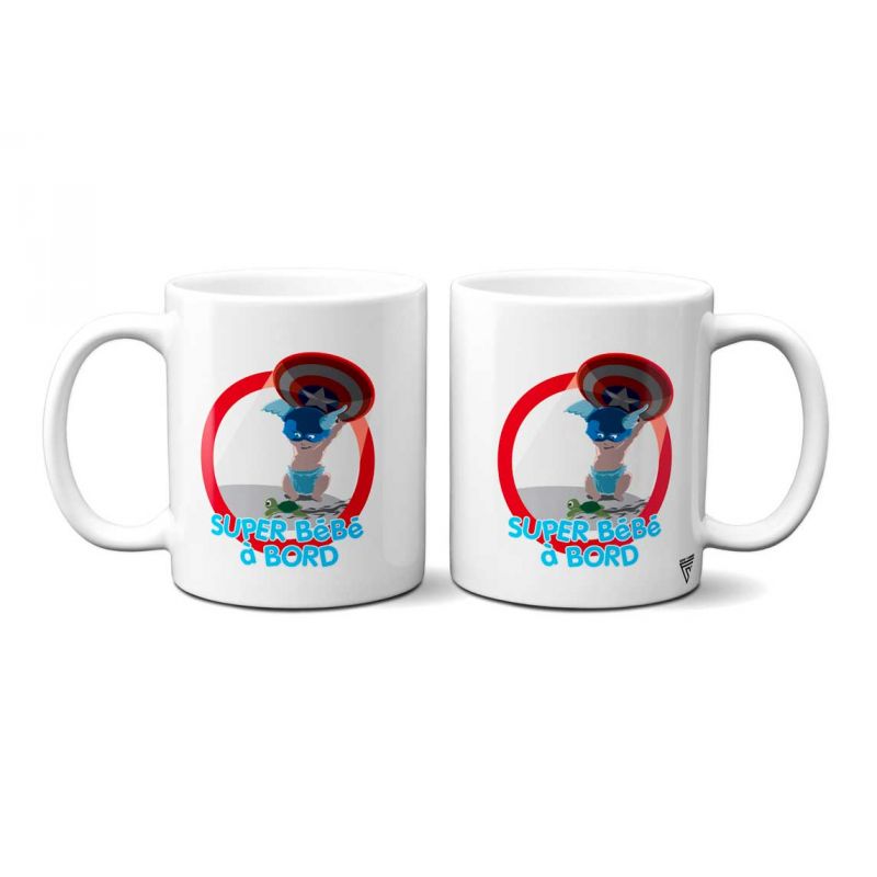 Mug Bébé à bord Super Héros Captain