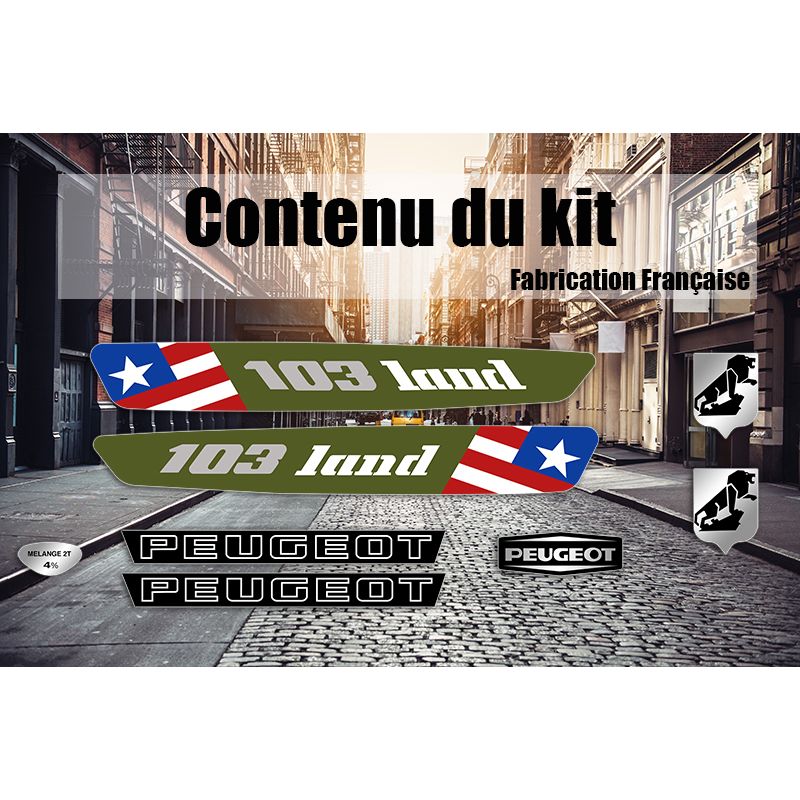 Kit déco Peugeot 103 Land Kit déco Peugeot 103 Land