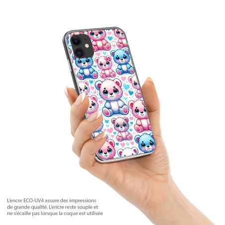 Coque pour téléphone iPhone, Oursons d'amour