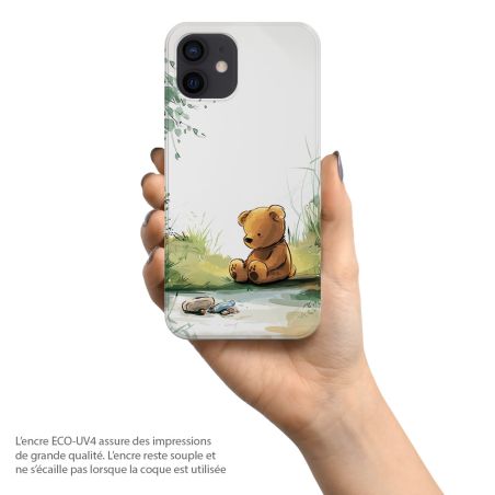 Coque pour téléphone iPhone, Ours Bucolique