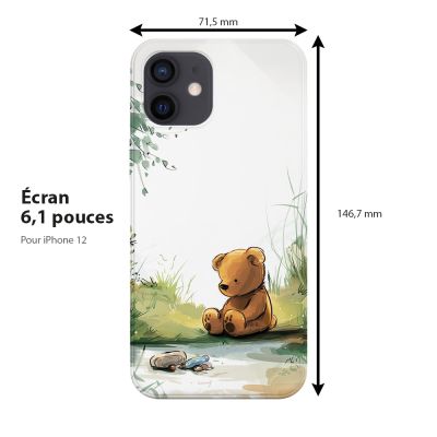 Coque pour téléphone iPhone, Ours Bucolique