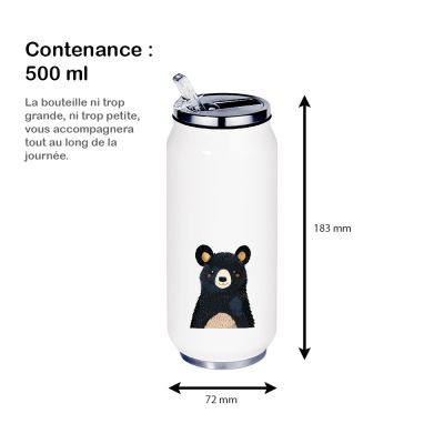 Gourde Alu et Thermos Ours Brun