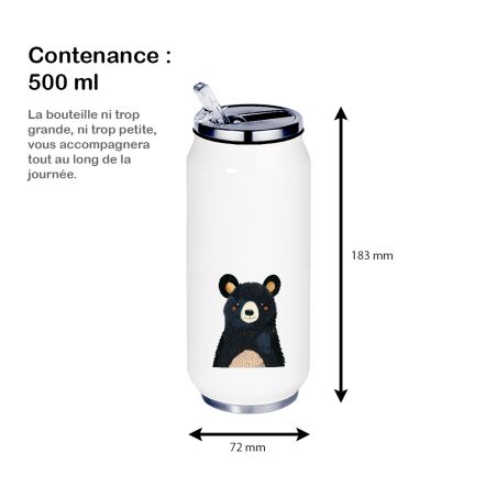 Gourde Alu et Thermos Ours Brun