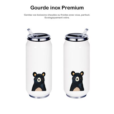 Gourde Alu et Thermos Ours Brun