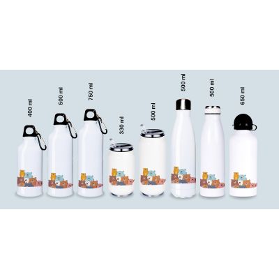Gourde Aluminium etInox Thermos, la famille Ours