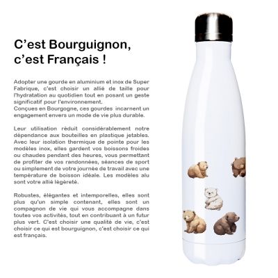 Gourde Aluminium etInox Thermos, Happy Bears
