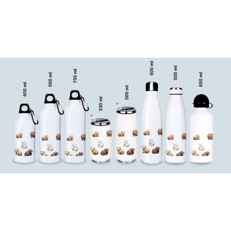 Gourde Aluminium et  Inox Thermos, Happy Bears