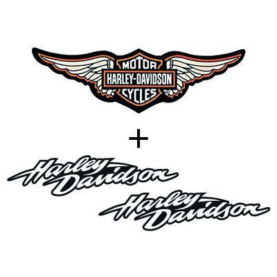 pack de stickers rétro réfléchissant pour casque de moto Harley Davidson