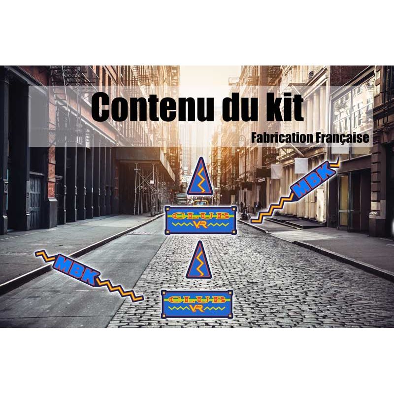 Kit déco MBK Motobécane Club VR Tex Mex Bleu