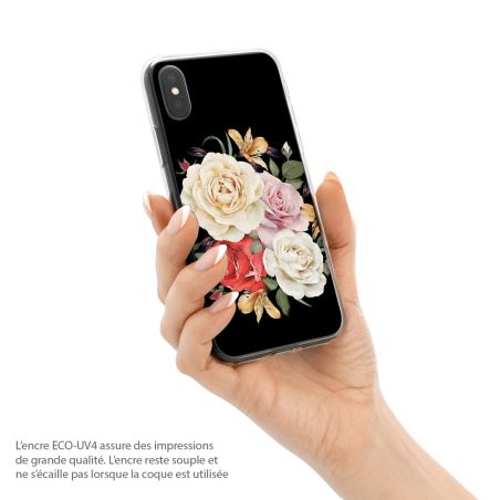 Bouquet élégant, étui pour Apple iPhone, Fleurs
