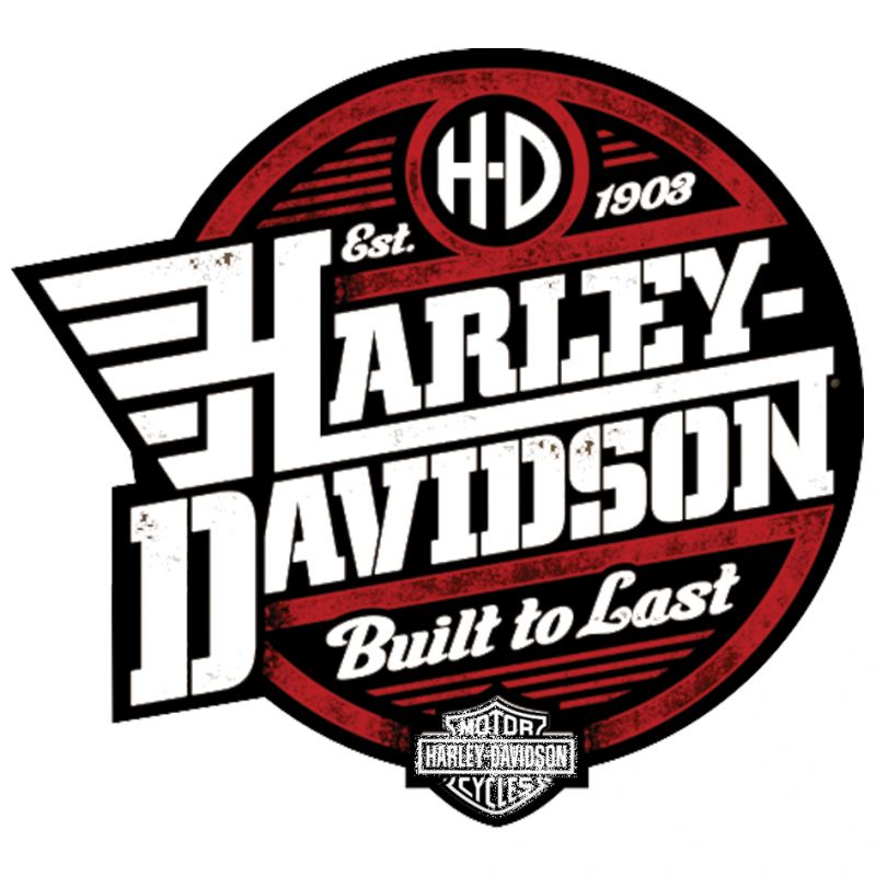 Stickers rétro réfléchissant Harley Davidson Old