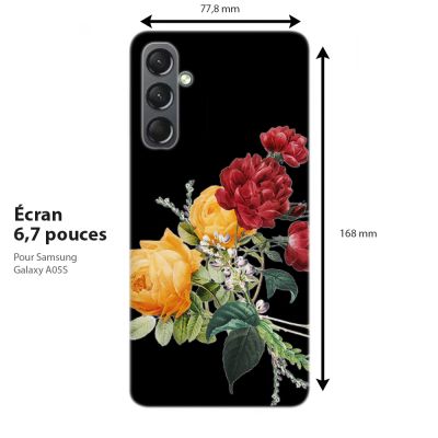 Coque de protection pour Samsung Galaxy S et A, motif floral riche et vibrant