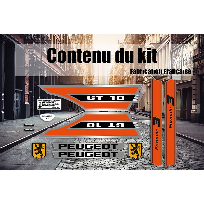 Kit déco Peugeot GT 10 Orange Kit déco Peugeot GT 10 Orange