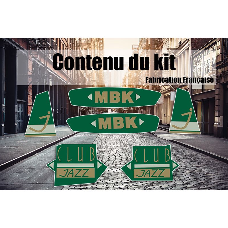 Kit Stickers MBK 51 Club Jazz vert 02